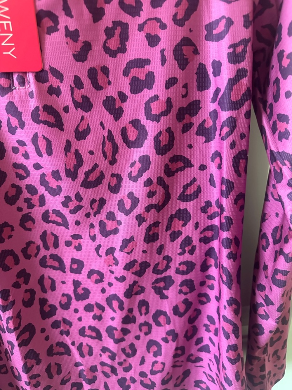 Purple animal print golf top - Picture 3 of 3